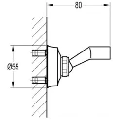 Flova Liberty Brass Hand Shower Holder Chrome -Ideal Standard shop flova fvki117 2