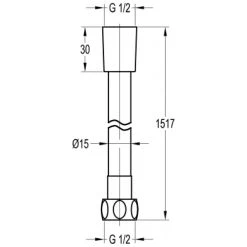 Flova Design Smooth 1.5m Shower Hose Chrome -Ideal Standard shop flova ki201d 2