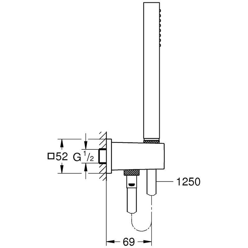 Grohe Euphoria Cube Stick Hand Shower Set Chrome 4 Grohe Euphoria Cube Stick Hand Shower Set Chrome - Image 2