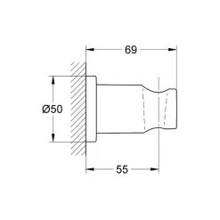 Grohe Rainshower Wall Hand Shower Holder 27074 -Ideal Standard shop grohe 27074000 2