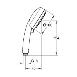 Grohe Tempesta Cosmopolitan 100 Hand Shower 2 Sprays 27571 -Ideal Standard shop grohe 2757120e 2