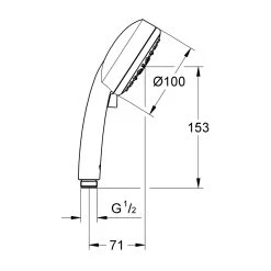Grohe Tempesta Cosmopolitan 100 Hand Shower 4 Sprays 27573 -Ideal Standard shop grohe 27573002 2