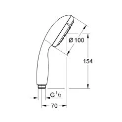 Grohe Tempesta 100 Hand Shower 2 Sprays 27597 Chrome -Ideal Standard shop grohe 27597001 2