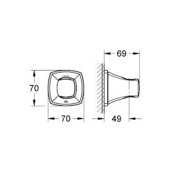 Grohe Grandera Wall Hand Shower Holder 27969 Chrome -Ideal Standard shop grohe 27969000 2