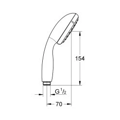 Grohe Tempesta 100 Hand Shower 1 Spray 28214 Chrome -Ideal Standard shop grohe 28214003 2