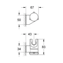 Grohe Relexa Wall Hand Shower Holder 28623 -Ideal Standard shop grohe 28623000 2