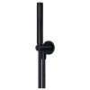 Meir Round Hand Shower On Fixed Bracket Matte Black -Ideal Standard shop meir mz08 r