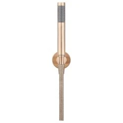 Meir Round Hand Shower On Fixed Bracket Champagne -Ideal Standard shop meir mz08 r ch 3