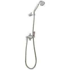 Perrin & Rowe Georgian Riser Diverter, Handshower & Hose Nickel