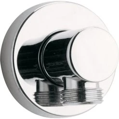 Pura Bathrooms Imex Pura Round Brass Wall Outlet Elbow Chrome