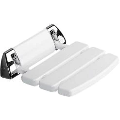 Synergy Deluxe Hinged White & Chrome Shower Seat